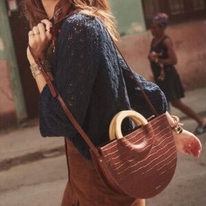 Sezane Ama Bag in Croco Camel ***see description***